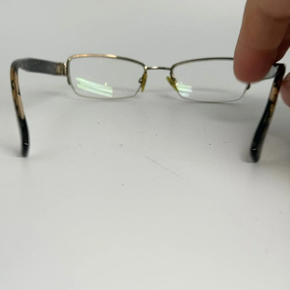 Giorgio Armani GA 649 NPJ Bronze Semi Rimless Rectangular Eyeglass Frames Italy